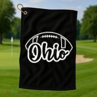 Cool Ohio Football Golf Towel thumb 1