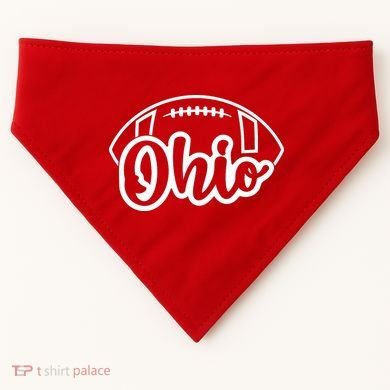 Cool Ohio Football USA-Made Doggie Bandana