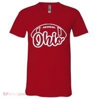 Cool Ohio Football V-Neck T-Shirt thumb 0