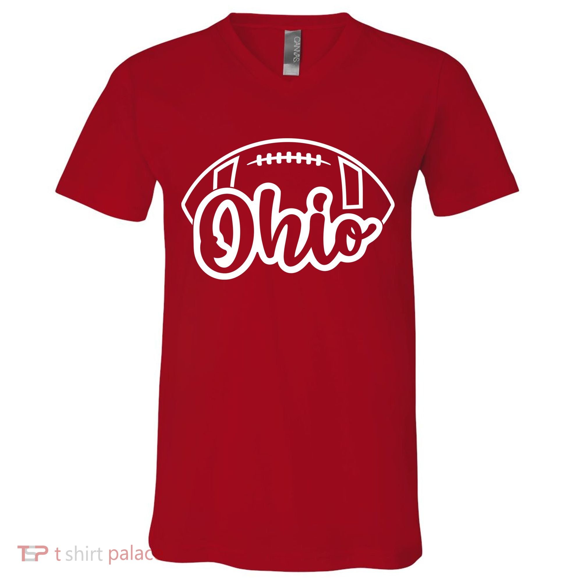 Cool Ohio Football V-Neck T-Shirt