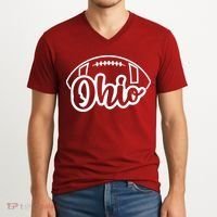 Cool Ohio Football V-Neck T-Shirt thumb 2