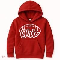 Cool Ohio Football Kids Hoodie thumb 0