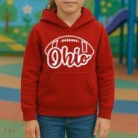 Cool Ohio Football Kids Hoodie thumb 3