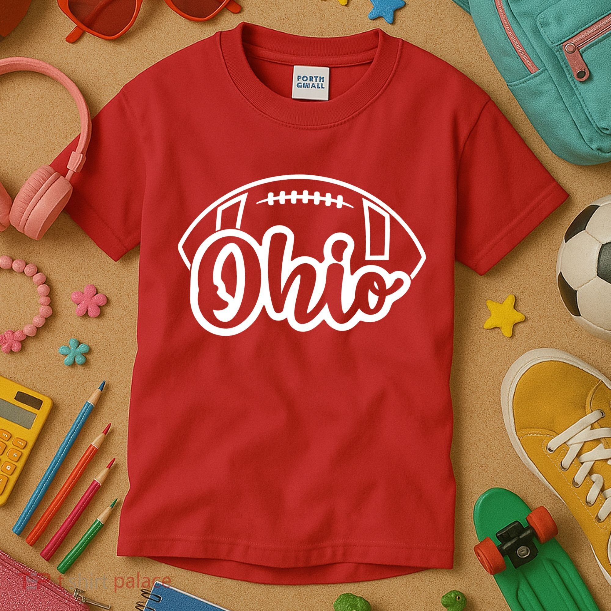 Cool Ohio Football Kids T-Shirt