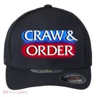 Craw & Order Funny Seafood Parody Flexfit Unipanel Trucker Cap thumb 0