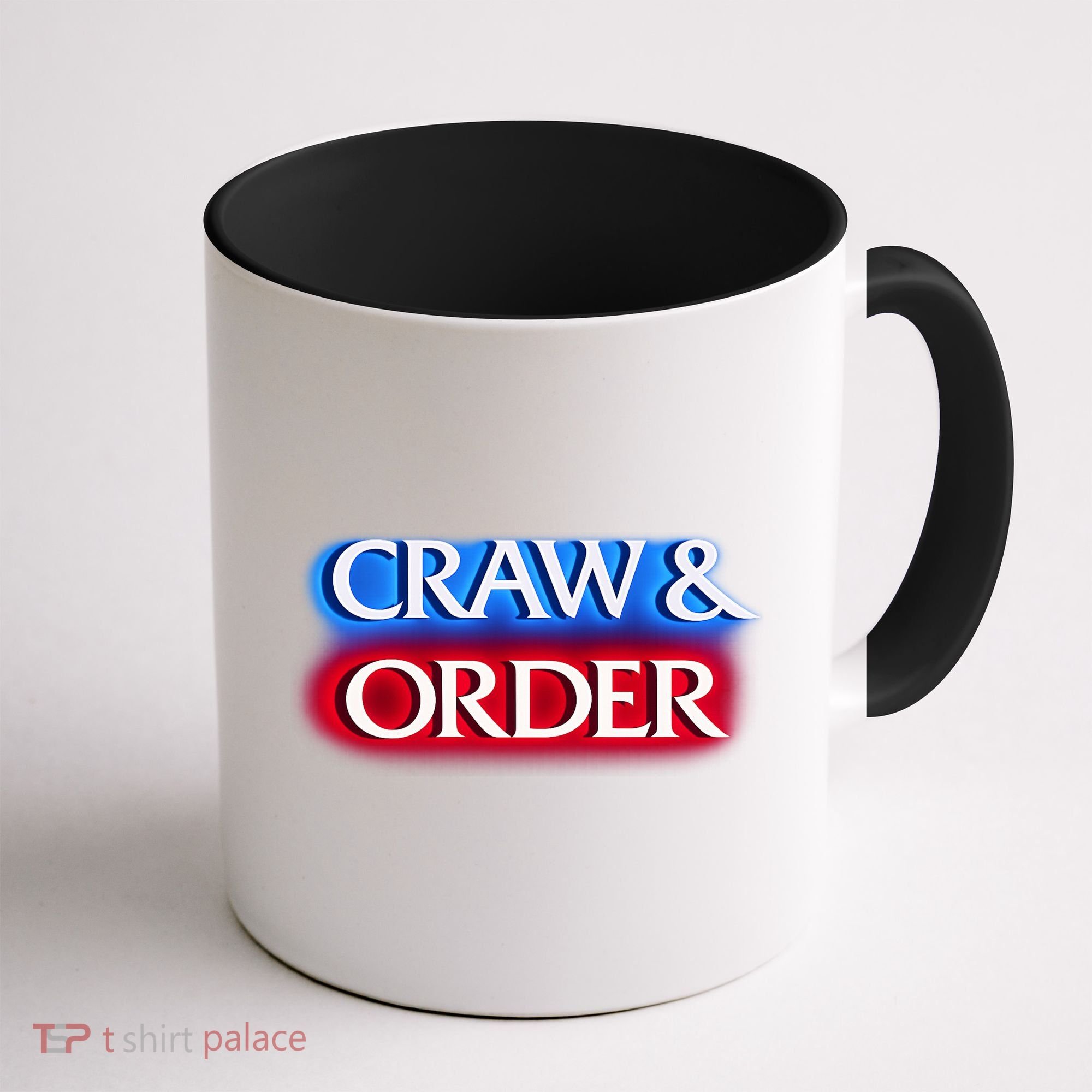 Craw & Order Funny Seafood Parody Coffee Mug