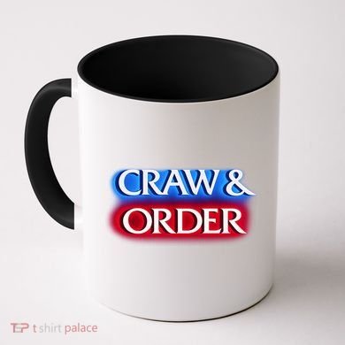 Craw & Order Funny Seafood Parody Coffee Mug