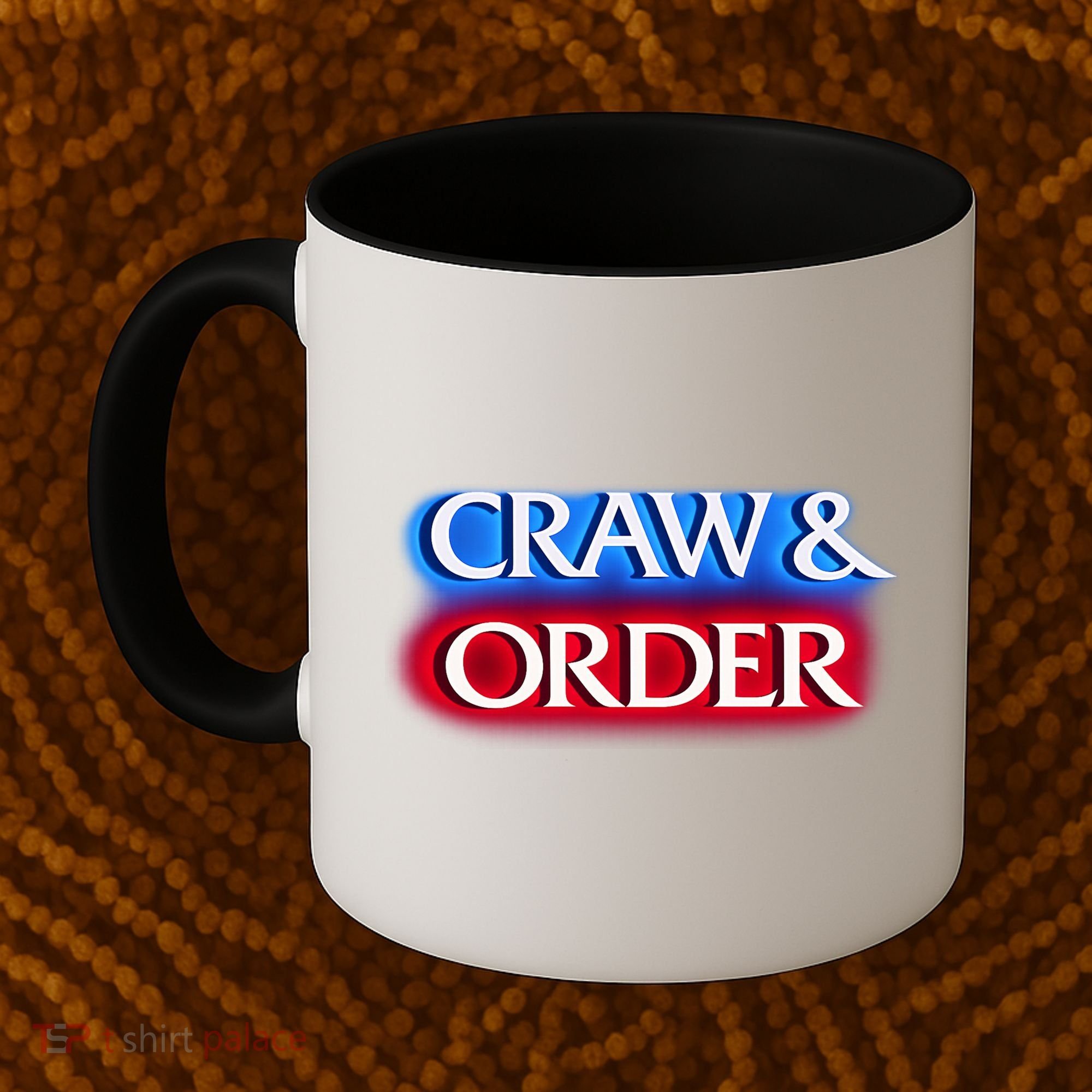 Craw & Order Funny Seafood Parody Coffee Mug