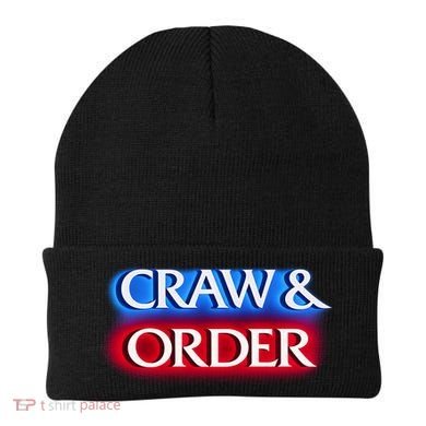 Craw & Order Funny Seafood Parody Beanie