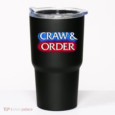 Craw & Order Funny Seafood Parody Tumbler