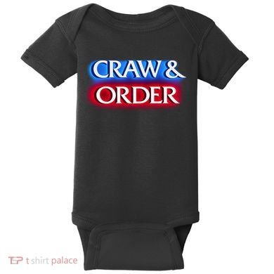 Craw & Order Funny Seafood Parody Baby Bodysuit