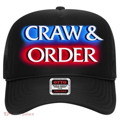 Craw & Order Funny Seafood Parody Hat