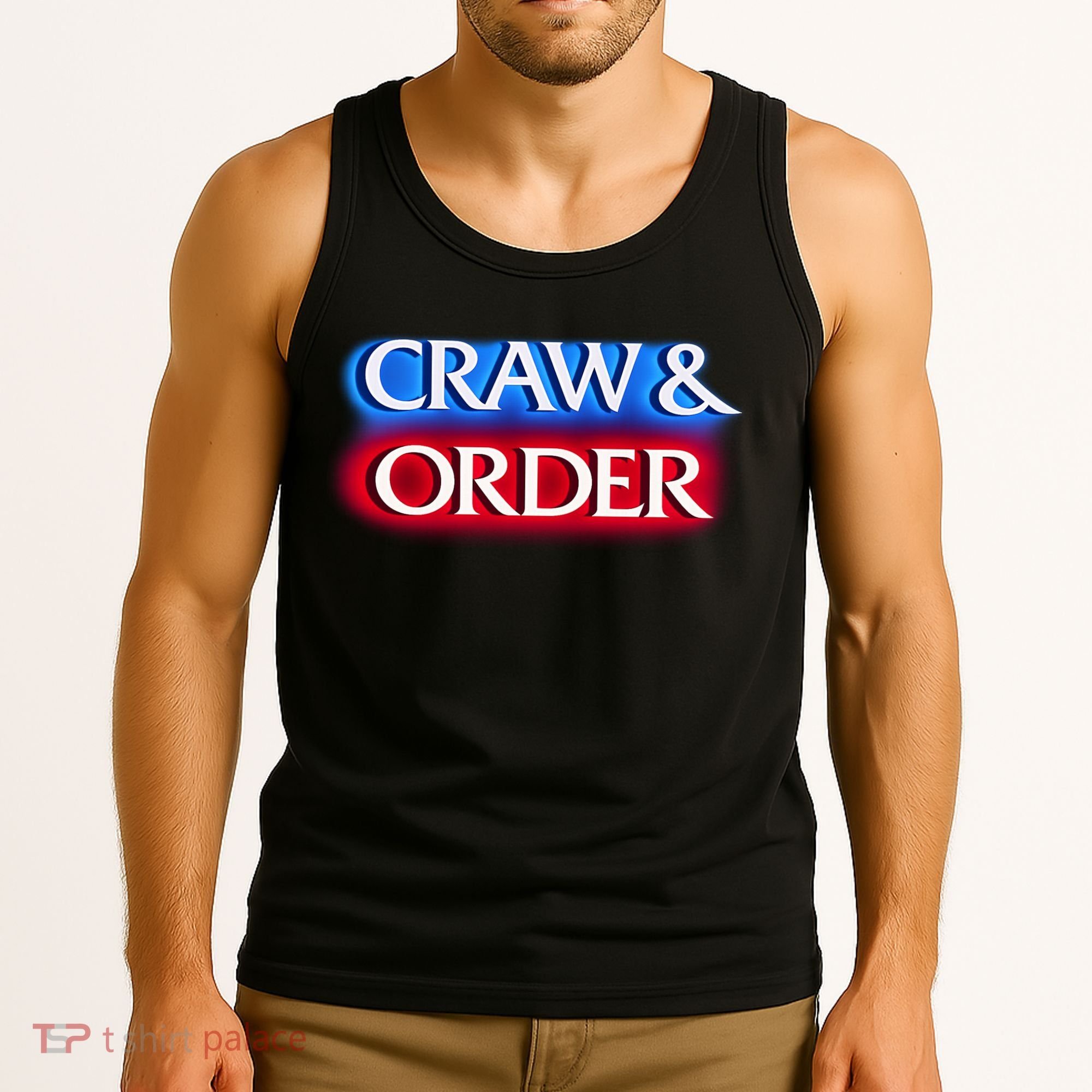 Craw & Order Funny Seafood Parody Tank Top