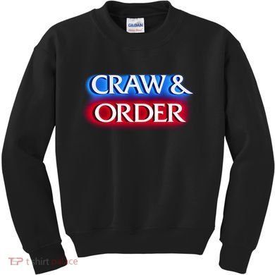 Craw & Order Funny Seafood Parody Kids Sweatshirt