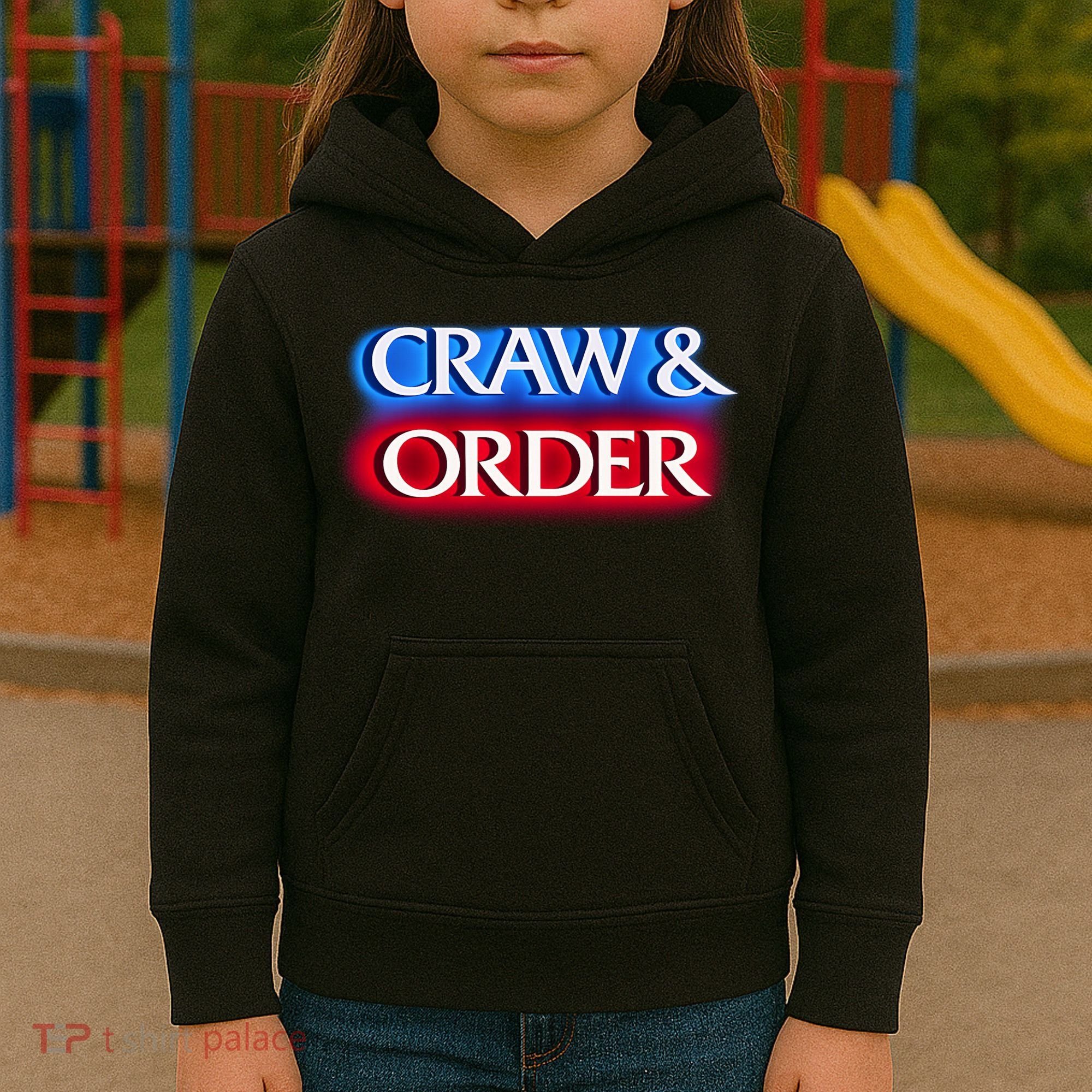 Craw & Order Funny Seafood Parody Kids Hoodie