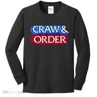 Craw & Order Funny Seafood Parody Kids Long Sleeve Shirt thumb 0