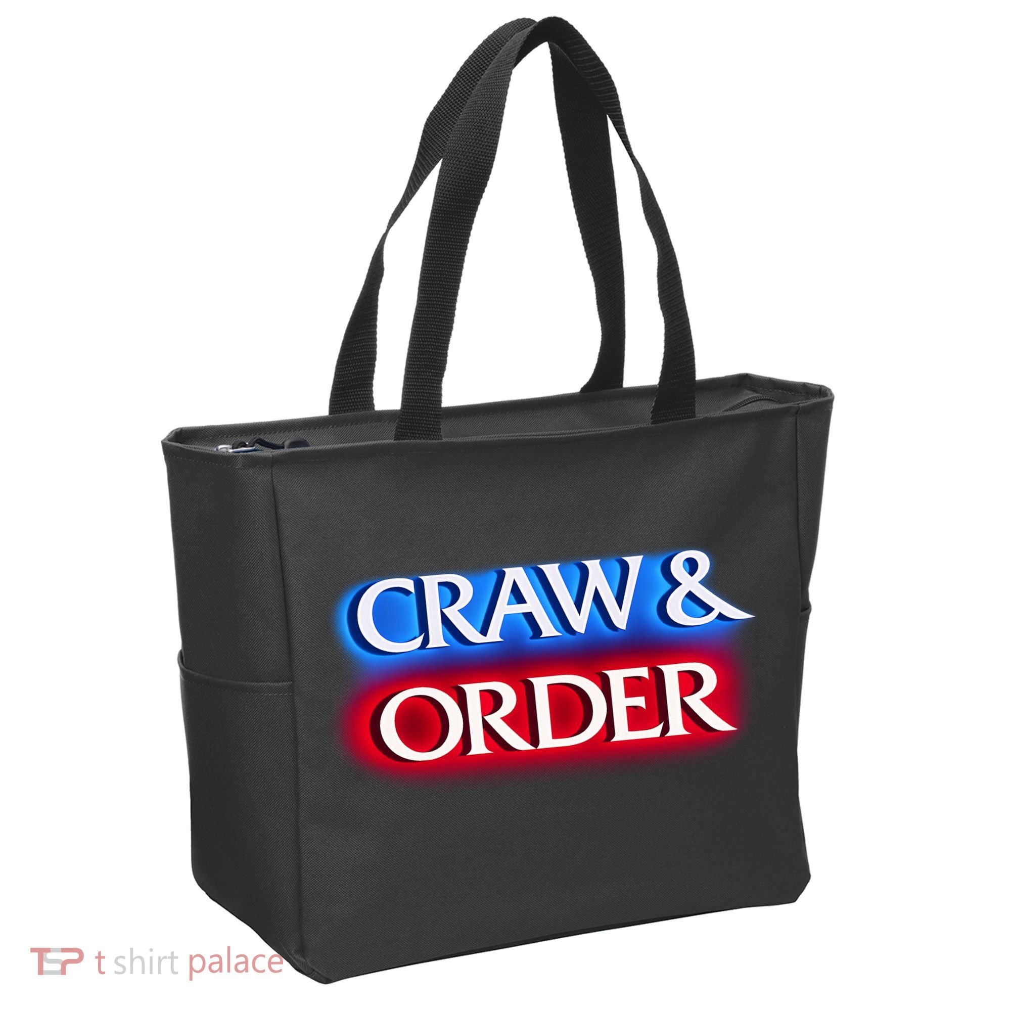 Craw & Order Funny Seafood Parody Tote Bag