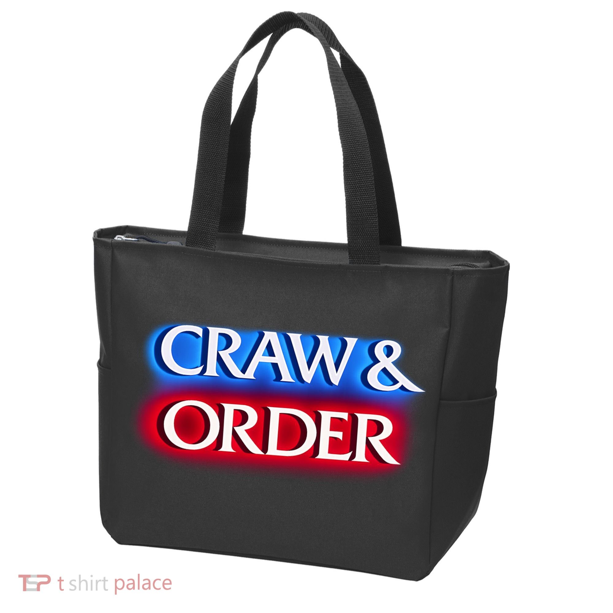 Craw & Order Funny Seafood Parody Tote Bag