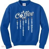 Christ Offers Forgiveness For Everyone Everywhere Coffee Pun Gift Kids Sweatshirt thumb 0