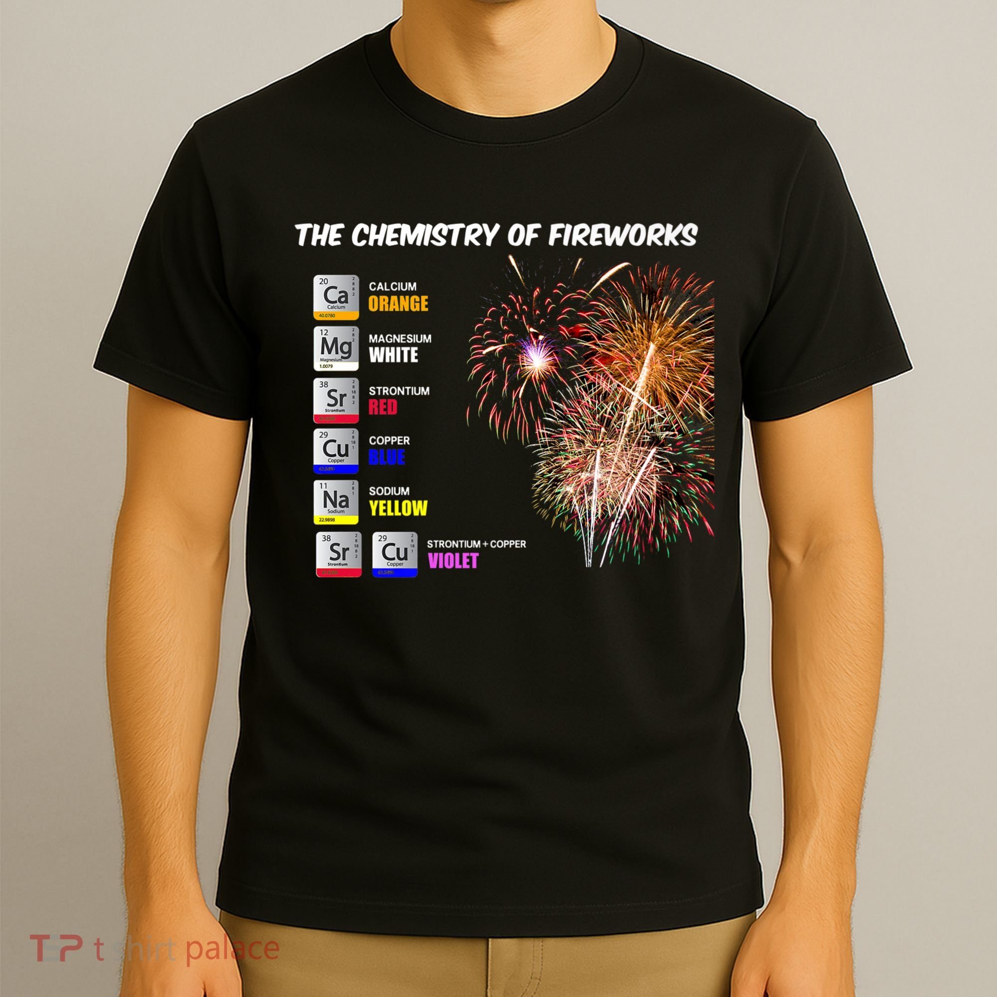 Chemistry Of Fireworks 4th Of July Science Nerd T-Shirt