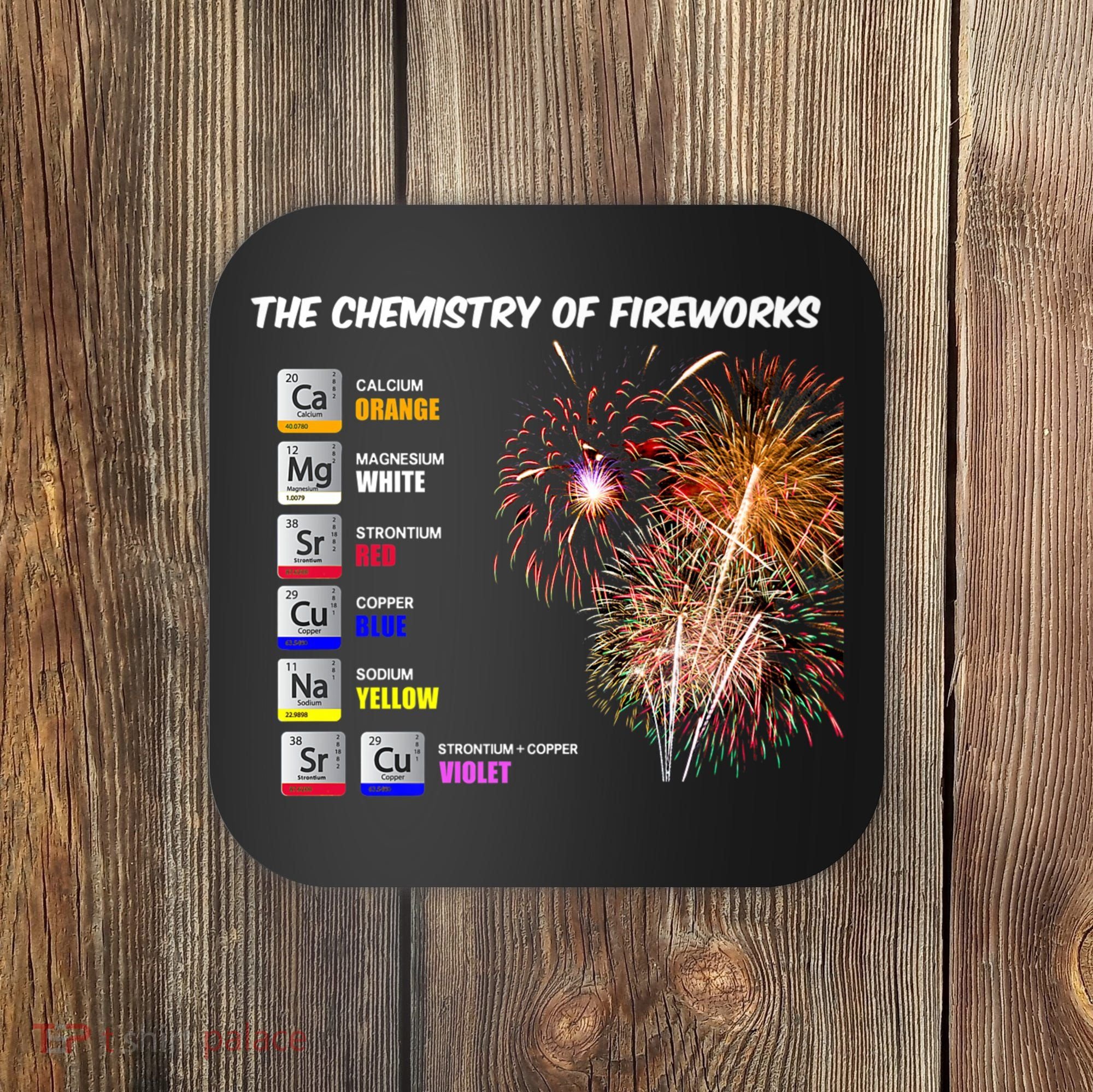 Chemistry Of Fireworks 4th Of July Science Nerd Coaster