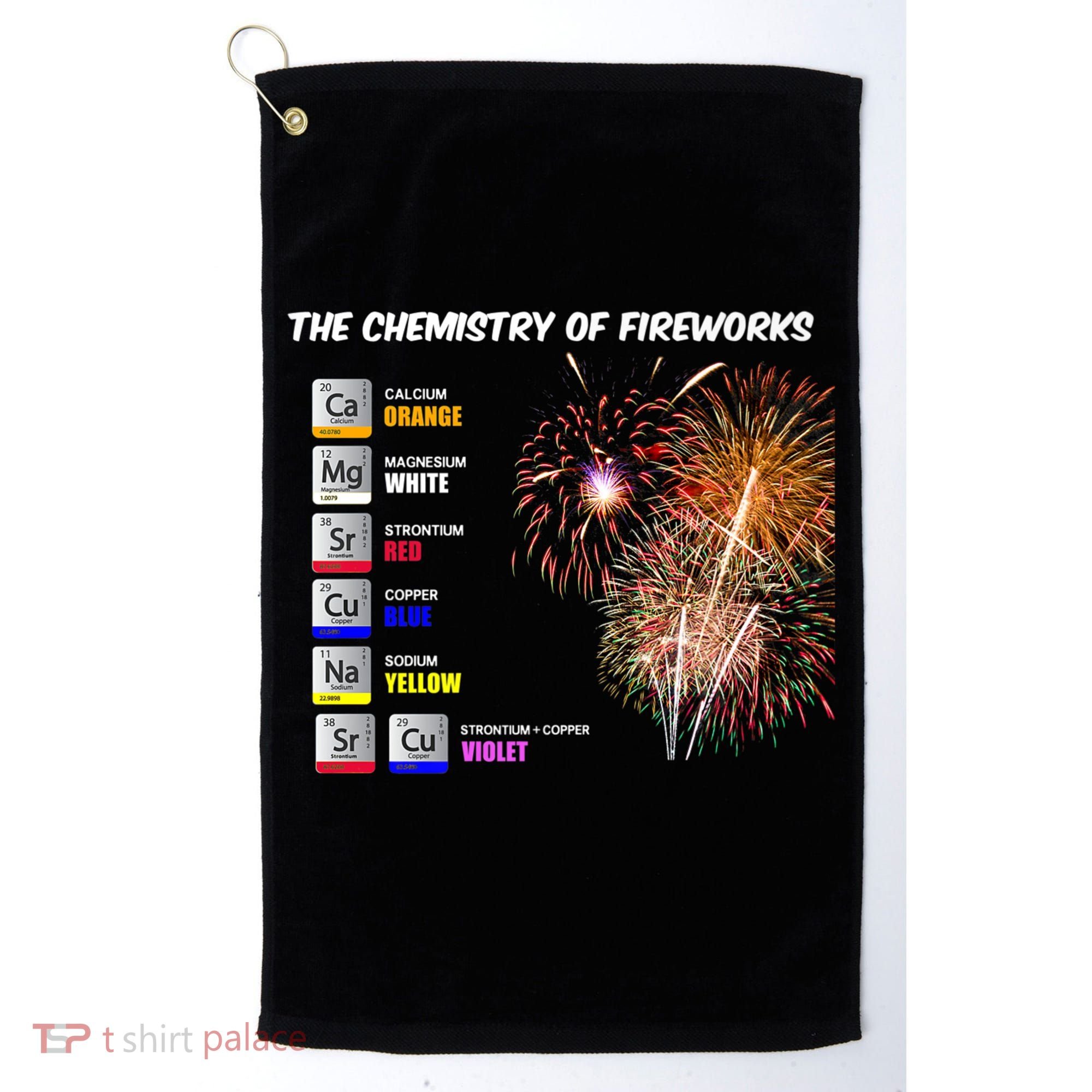 Chemistry Of Fireworks 4th Of July Science Nerd Golf Towel