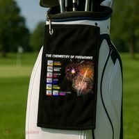 Chemistry Of Fireworks 4th Of July Science Nerd Golf Towel thumb 2