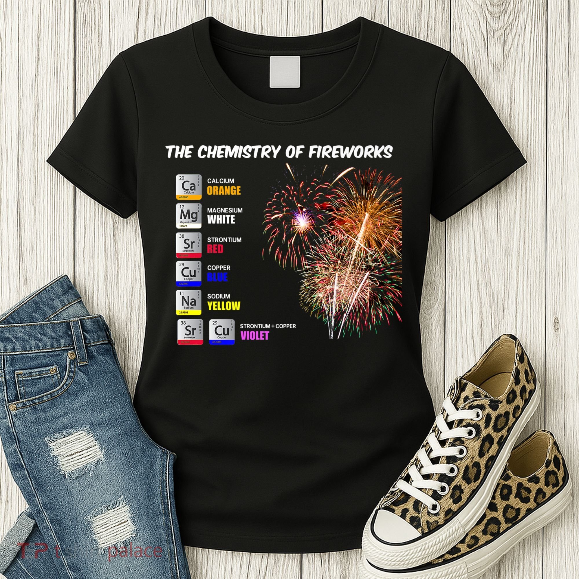 Chemistry Of Fireworks 4th Of July Science Nerd Women's T-Shirt