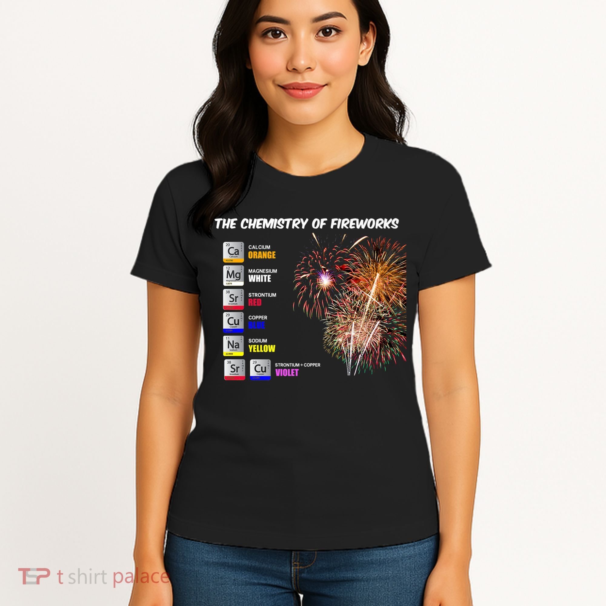 Chemistry Of Fireworks 4th Of July Science Nerd Women's T-Shirt