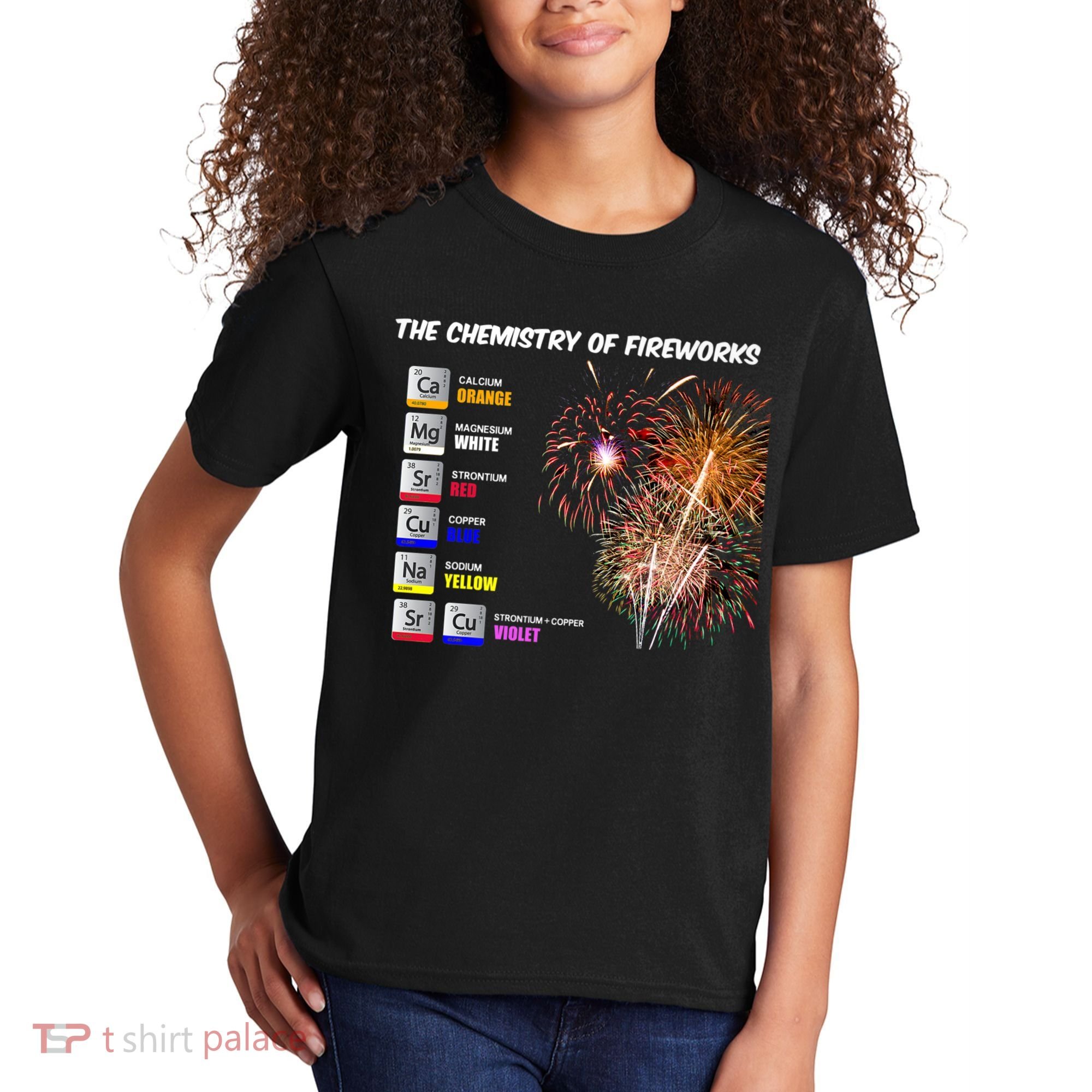 Chemistry Of Fireworks 4th Of July Science Nerd Kids T-Shirt
