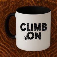 Climb On Funny Mountain Climbing Rock Climber Graphic Gift Coffee Mug thumb 2