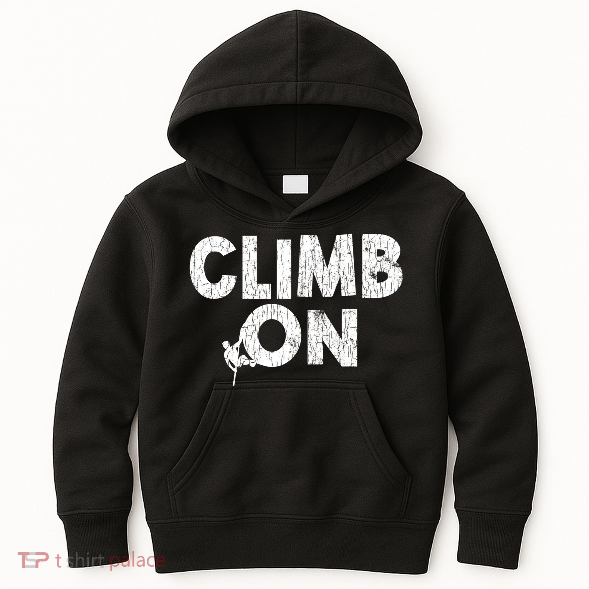 Climb On Funny Mountain Climbing Rock Climber Graphic Gift Kids Hoodie