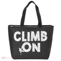 Climb On Funny Mountain Climbing Rock Climber Graphic Gift Tote Bag thumb 0