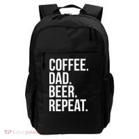 Coffee. Dad. Beer. Repeat. Funny Backpack thumb 0