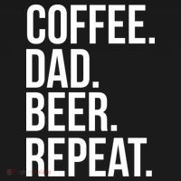 Coffee. Dad. Beer. Repeat. Funny Backpack thumb 2