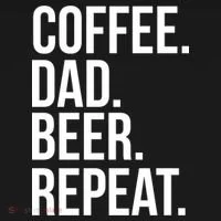 Coffee. Dad. Beer. Repeat. Funny Backpack thumb 2