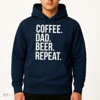 Coffee. Dad. Beer. Repeat. Funny Hoodie thumb 2