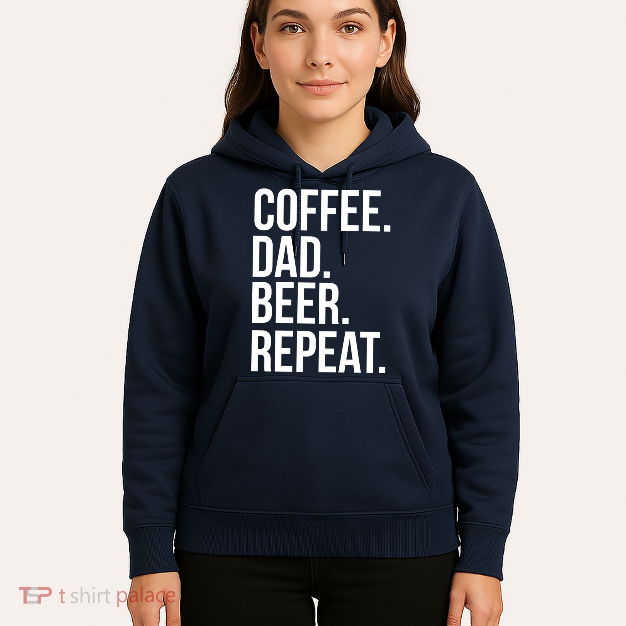 Coffee. Dad. Beer. Repeat. Funny Hoodie