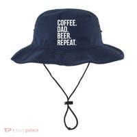 Coffee. Dad. Beer. Repeat. Funny Bucket Hat thumb 0
