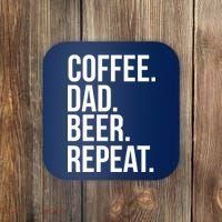 Coffee. Dad. Beer. Repeat. Funny Coaster thumb 0