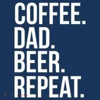 Coffee. Dad. Beer. Repeat. Funny Hat thumb 2