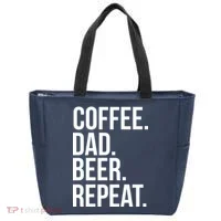 Coffee. Dad. Beer. Repeat. Funny Tote Bag thumb 0