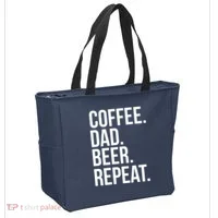 Coffee. Dad. Beer. Repeat. Funny Tote Bag thumb 2
