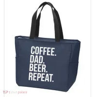 Coffee. Dad. Beer. Repeat. Funny Tote Bag thumb 3
