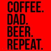 Coffee. Dad. Beer. Repeat. Funny Santa Hat thumb 1
