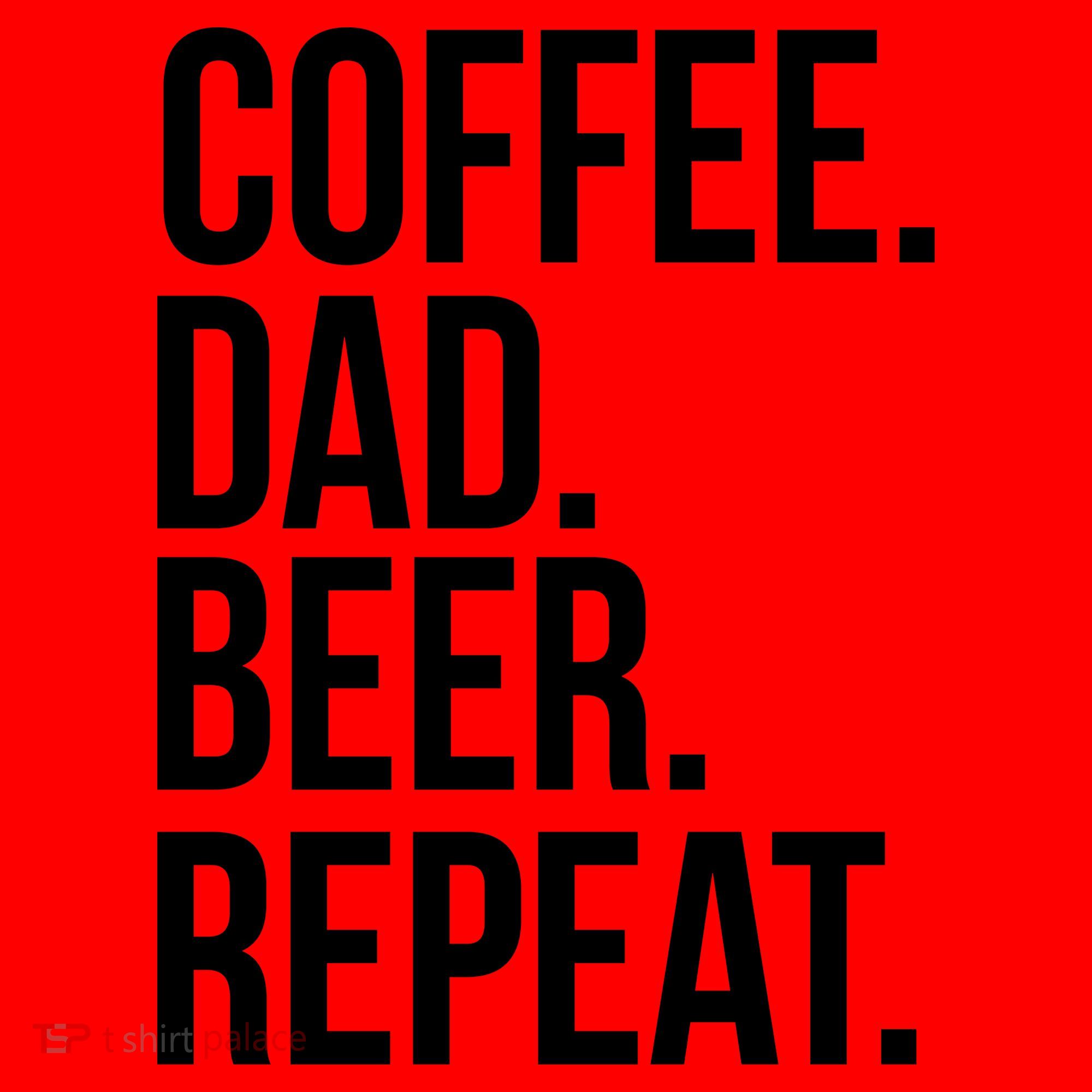 Coffee. Dad. Beer. Repeat. Funny Santa Hat