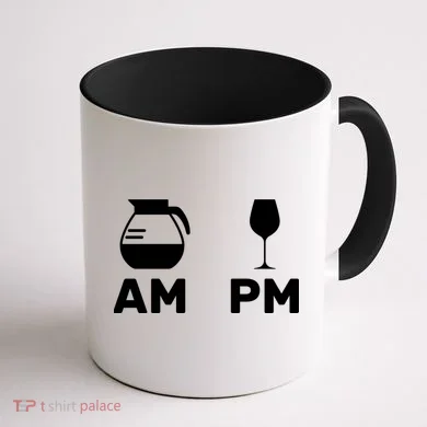 Coffee and Wine Coffee Mug back