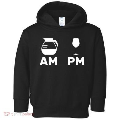 Coffee and Wine Toddler Hoodie