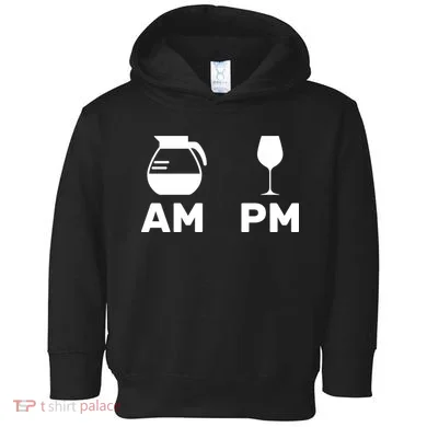 Coffee and Wine Toddler Hoodie