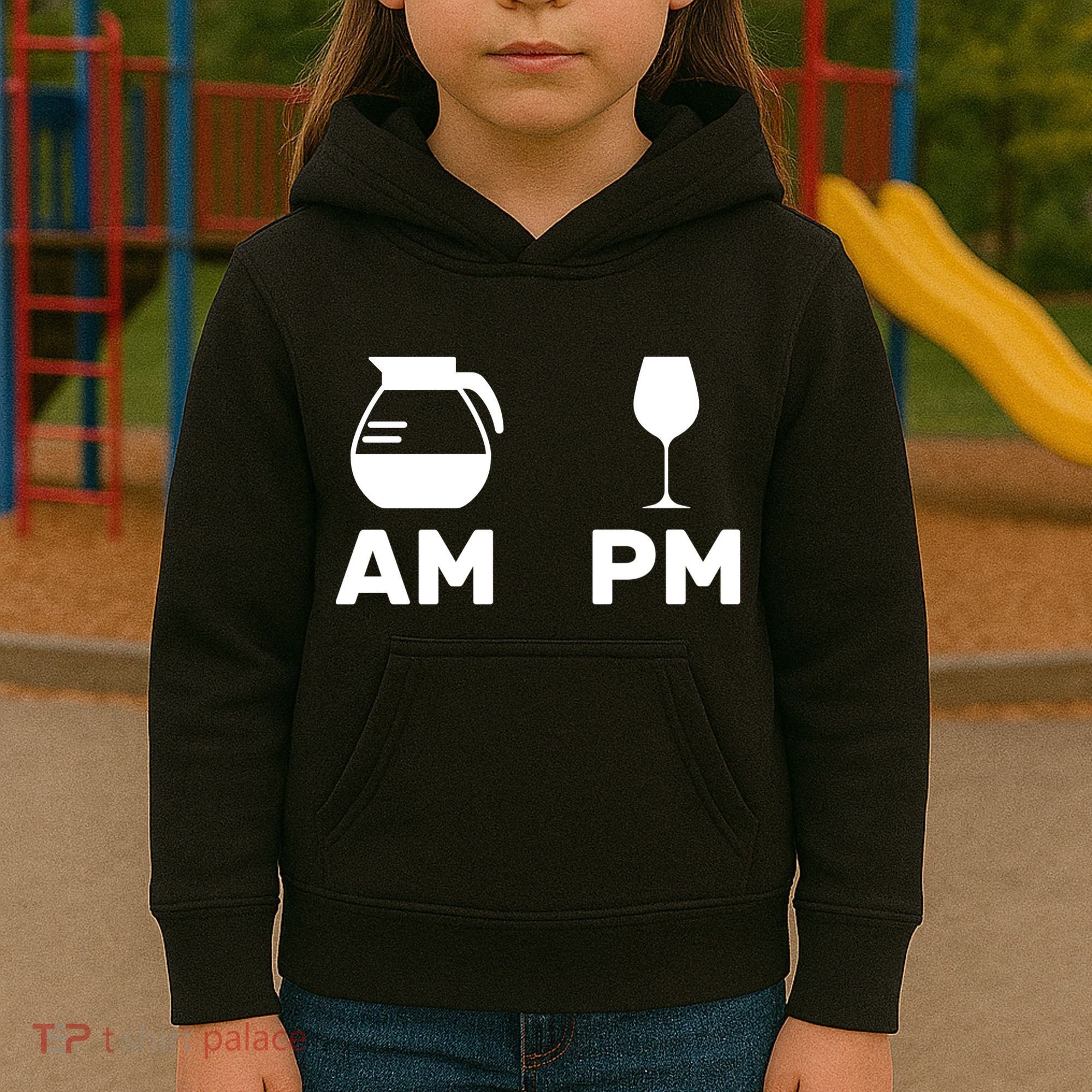 Coffee and Wine Kids Hoodie